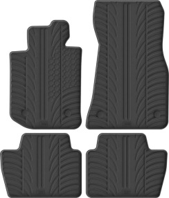 Резиновые коврики в салон для BMW 4-series (G22) 2020→ (купе) комплект из 4 штук (Gledring)