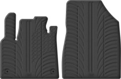 Гумові килимки в салон для Renault Kangoo (mkIII) 2020→; Mercedes-Benz T-Class (W420) 2021→; Nissan Townstar (mkI) 2022→ (1 ряд)(МКПП) комплект з 2 штук (Gledring)