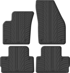 Гумові килимки в салон для Volvo C30 (mkI) 2006-2013 (МКПП) комплект з 4 штук (Gledring)
