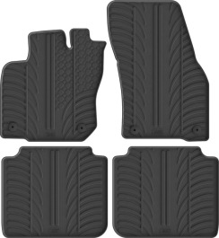 Гумові килимки в салон для Volkswagen Tayron (mkI) 2024→ (АКПП) комплект з 4 штук (Gledring)