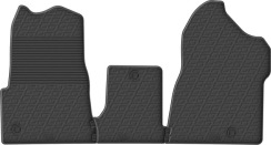 Резиновые коврики в салон для Renault Master (mkIII) 2024→ (1+2)(МКПП)(1 ряд) комплект из 3 штук (Gledring)
