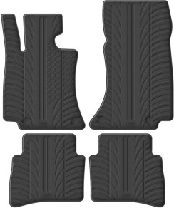 Гумові килимки в салон для Mercedes-Benz E-Class (W214; S214; X214) 2023→ (АКПП) комплект з 4 штук (Gledring)