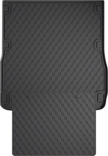 Резиновый коврик в багажник для Audi A6/S6/RS6 (mkIII)(C6) 2004-2011 (универсал)(багажник с защитой) (Gledring)