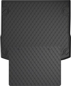 Гумовий килимок в багажник для Ford Focus (mkIII) 2010-2014 (EU)(універсал)(багажник с защитой) (Gledring)