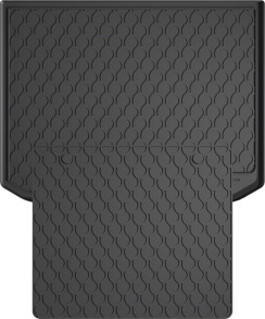 Гумовий килимок в багажник для Audi A3/S3/RS3 (mkIII) 2012-2020 (sportback)(с двухуровневым полом)(верхний уровень)(с запаской)(багажник с защитой) (Gledring)