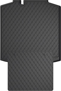 Гумовий килимок в багажник для Skoda Rapid (mkI) 2012-2019; Seat Toledo (mkIV) 2012-2019 (ліфтбек)(нижний)(багажник с защитой) (Gledring)