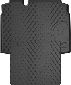 Гумовий килимок в багажник для Volkswagen Golf (mkV) 2003-2010 / (mkVI) 2008-2014 (хетчбек)(с докаткой)(багажник с защитой) (Gledring)