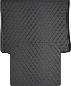 Резиновый коврик в багажник для Ford Grand C-Max (mkII) 2010-2019 (5 мест)(багажник с защитой) (Gledring)