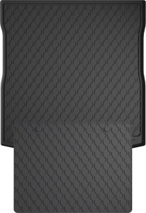 Резиновый коврик в багажник для Ford S-Max (mkII) 2015-2023 (5 мест)(багажник с защитой) (Gledring)