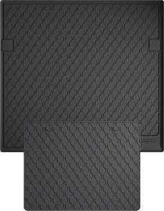 Резиновый коврик в багажник для Citroen Berlingo (mkIII); Peugeot Rifter (mkI); Opel Combo (mkV)(E) 2018→ (длинный)(багажник с защитой) (Gledring)