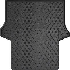 Резиновый коврик в багажник для Volvo V40 (mkII) 2012-2018 (D2/D3/D4) / 2012-2019 (T2/T3/T4) (нижний)(багажник с защитой) (Gledring)