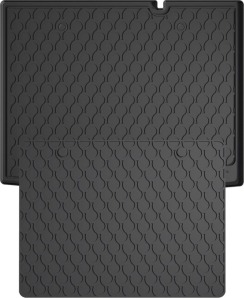 Резиновый коврик в багажник для Ford Focus (mkIV) 2018→ (хетчбек)(нижний)(с докаткой)(багажник с защитой) (Gledring)