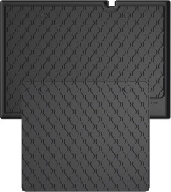 Резиновый коврик в багажник для Renault Sandero (mkII) 2012-2020; Dacia Sandero (mkII) 2012-2020 (багажник с защитой) (Gledring)