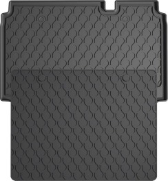 Резиновый коврик в багажник для Ford EcoSport (mkII) 2017-2023 (с двухуровневым полом)(любой уровень)(багажник с защитой) (Gledring)