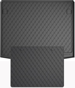Резиновый коврик в багажник для Volkswagen Caddy (mkIV) 2020→ (Life)(багажник с защитой) (Gledring)