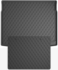 Резиновый коврик в багажник для BMW X3 (G45) 2024→ (багажник с защитой) (Gledring)
