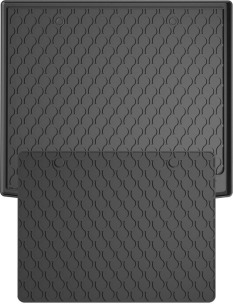 Резиновый коврик в багажник для Audi Q3 (mkIII) 2025→ (SUV)(TFSI/MHEV)(2 ряд регулируется)(верхний уровень)(багажник с защитой) (Gledring)
