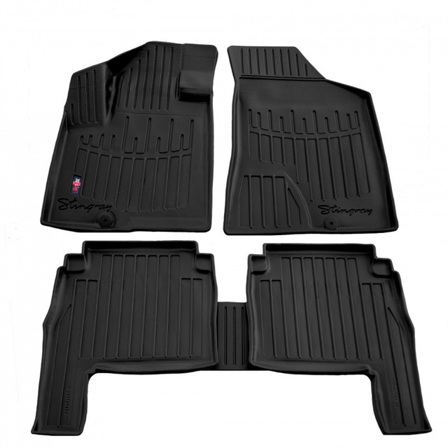 3D коврики для HYUNDAI Santa Fe II (CM) (2006-2010) с бортиками 30 мм (Stingray)